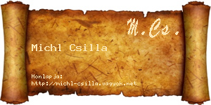 Michl Csilla névjegykártya